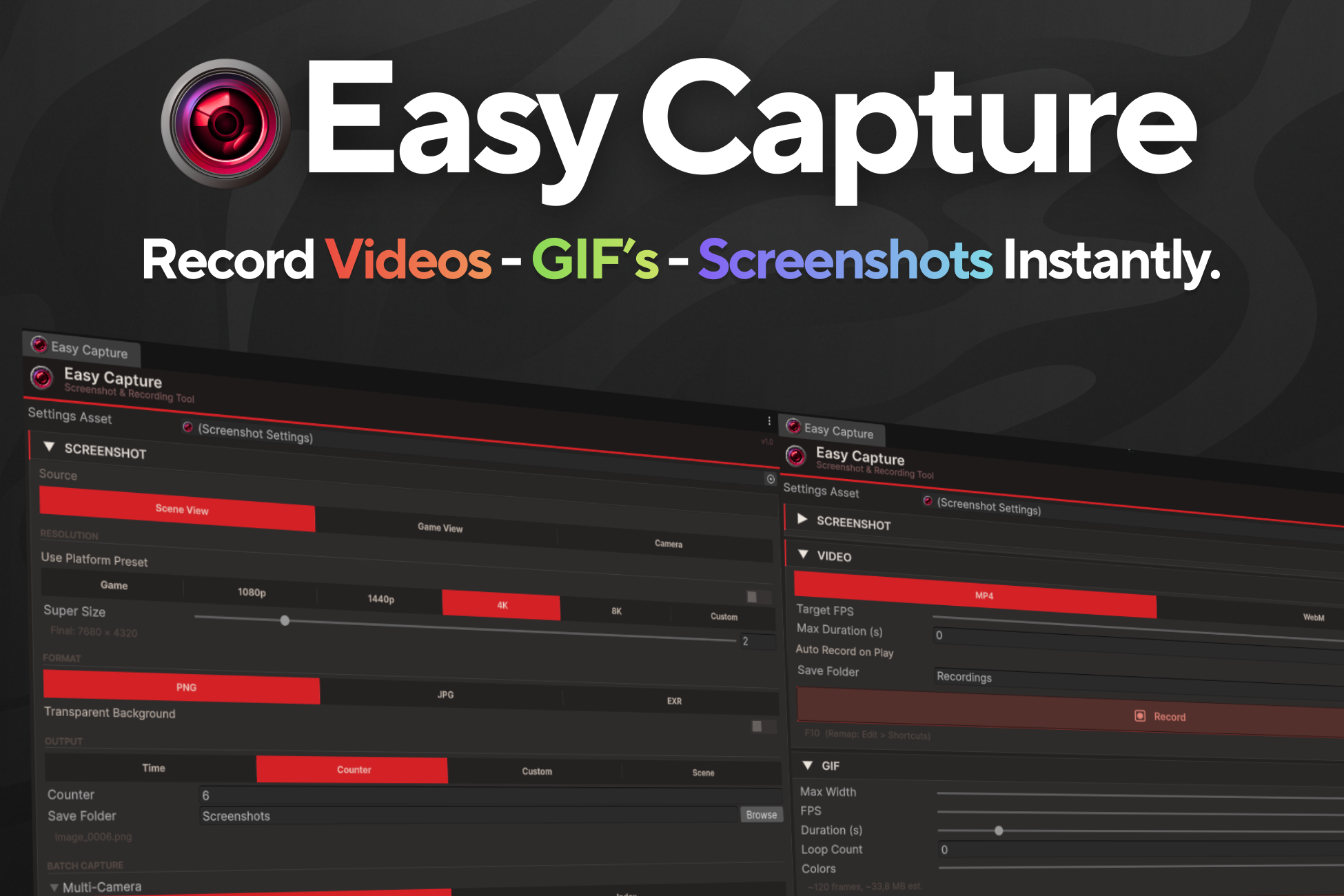 Easy Capture Unity Plugin